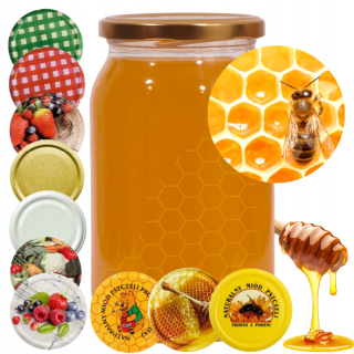 48 x SKLENENÁ NÁDOBKA 900ml PRÍPRAVNÁ POHÁRKY MEDOVÁ UHORKA KOMPÓT JAHODY